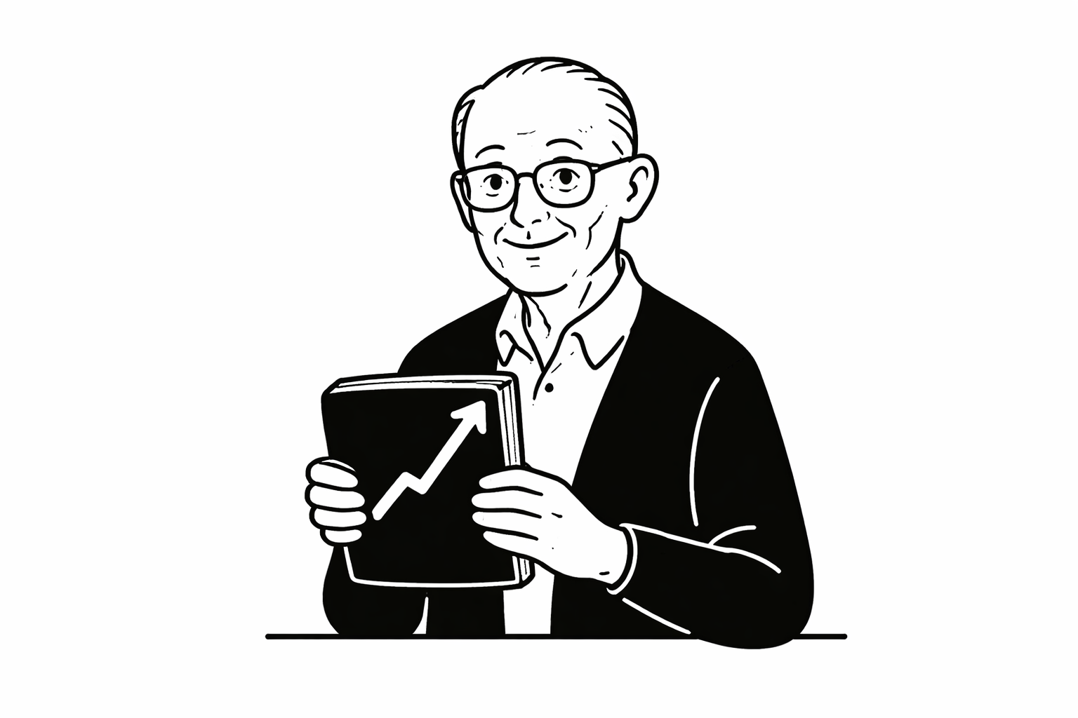 Open investing book beside an index fund chart