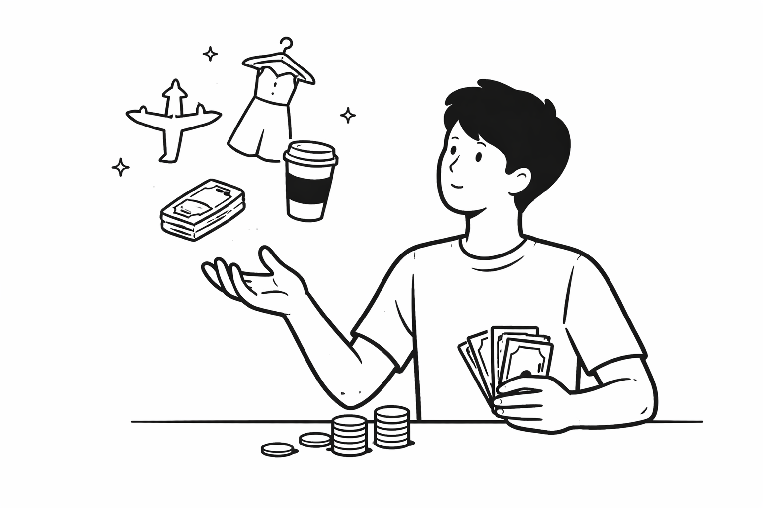 Money flow system that caps spending account balance and redirects the rest to savings and investments